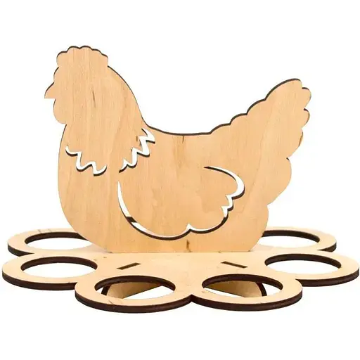 Підставка для яєць Rosa Talent Курочка 1 фанера 20х20х14 см