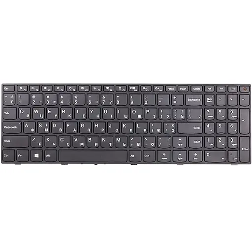Клавиатура для ноутбука LENOVO Ideapad 110-15Isk черный, черный фрейм