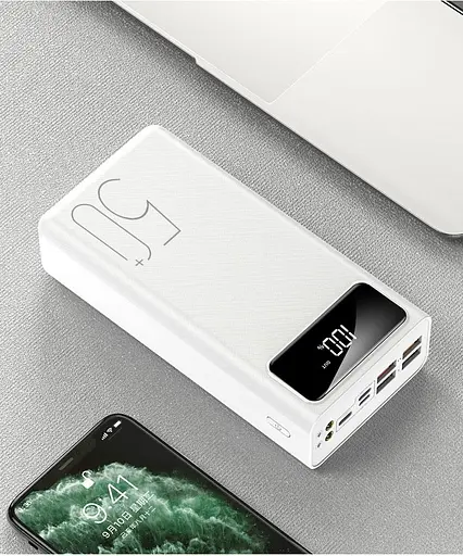 Зовнішній акумулятор Power Bank 50000mAh White