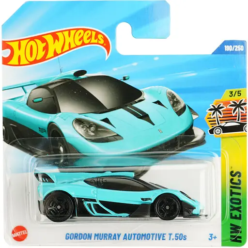 Базовая машинка Hot Wheels HW Exotics Gordom Murray Automotive T50s голубая (5785) JBB14-N521        