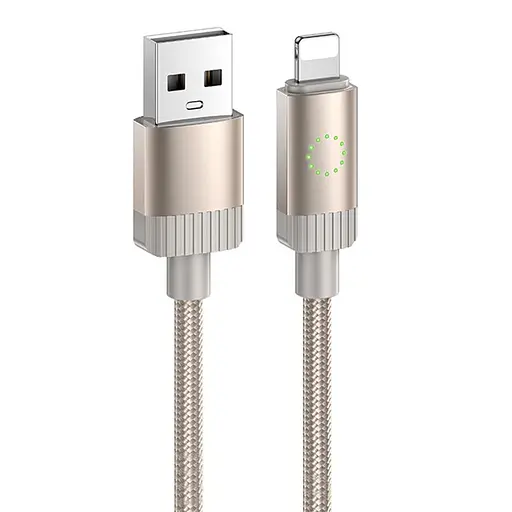 Дата кабель Hoco X117 Star USB to Lightning 2.4A (1m) Gold