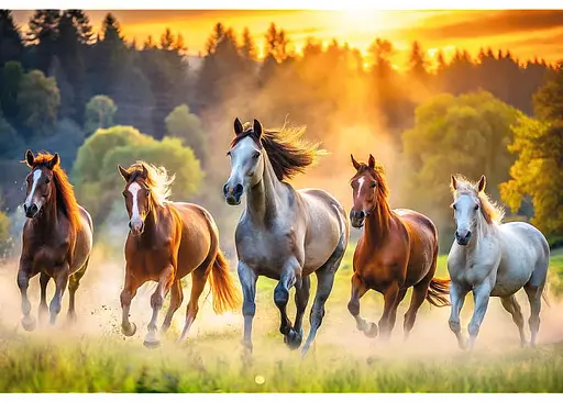 Пазл Trefl Дикі коні 1500 ел. (26215) - фото 2