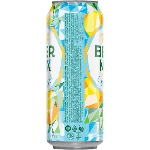 Пиво Оболонь Beermix Лимон светлое 2.5% ж/б 0.5 л (59268) - фото 2