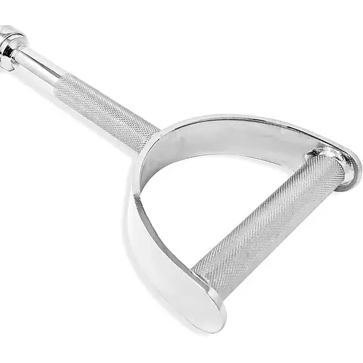 Ручка для верхньої тяги York Fitness 60см з паралельним хватом пряма, хром - фото 5