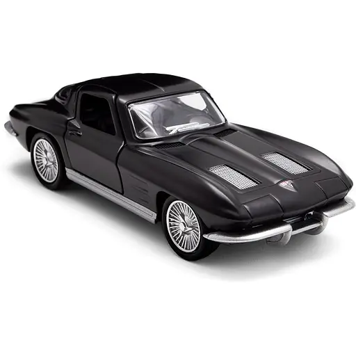 Автомодель TechnoDrive Chevrolet Corvette Split Window 1963 матовый черный (250411U) - фото 9