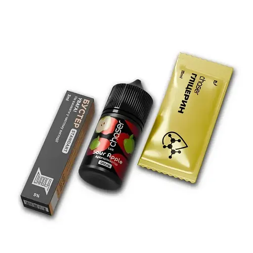 Набор компонентов для самозамеса солевой заправки CHASER Lux Ultra 30 мл SOUR APPLE Кислое яблоко, 0-50 мг (18063)