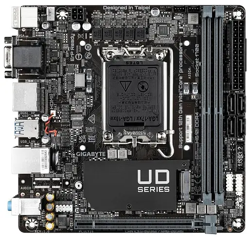 Материнская плата Gigabyte H610I DDR4 (H610I DDR4) (Socket 1700, Intel H610, Mini-ITX) - фото 1