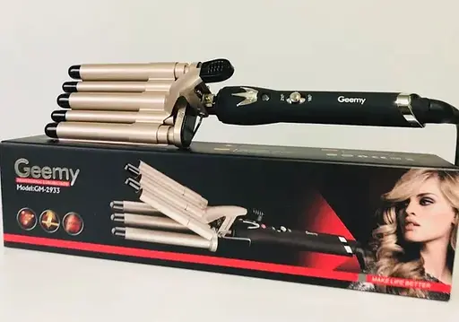 Плойка для волосся 3 хвилі Geemy GM 2988 для великих локонів кераміка турмалінове покриття - фото 2