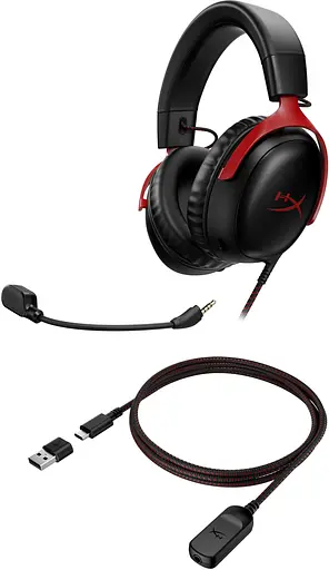 Гарнітура ігрова Cloud III, mini-jack/USB-A/USB-C, 1.2м/1.3м, чорно-червоний HyperX teh0013087 - фото 7