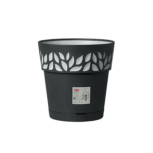 Вазон пластиковый OPERA CLOE, круглый, с автополивом, 25 см, 7,5 л (94103)