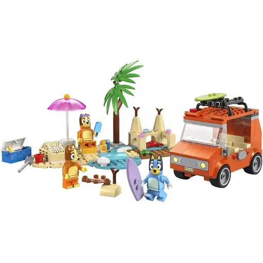 Конструктор LEGO Bluey Пляж и семейная поездка на автомобили Блуи 133 детали (11202) - фото 3
