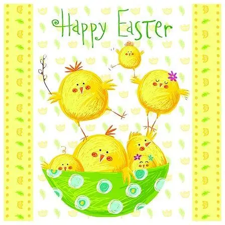 Серветки паперові Silken пасхальні Веселі курчата 33 x 33 см 12 шт. - фото 1