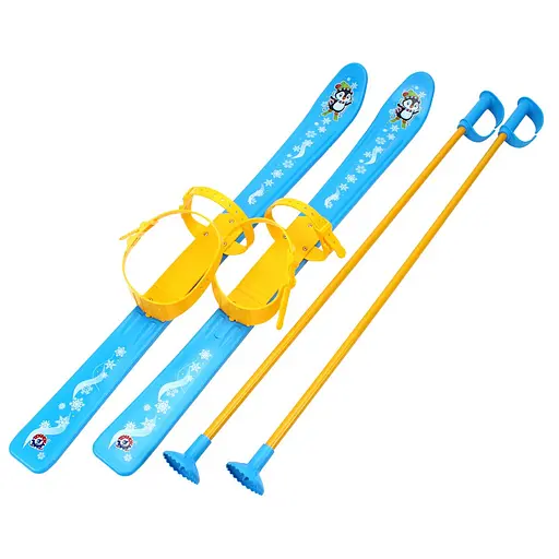 Лыжи детские с палками, ТехноК, 78x14x12 см, 3350