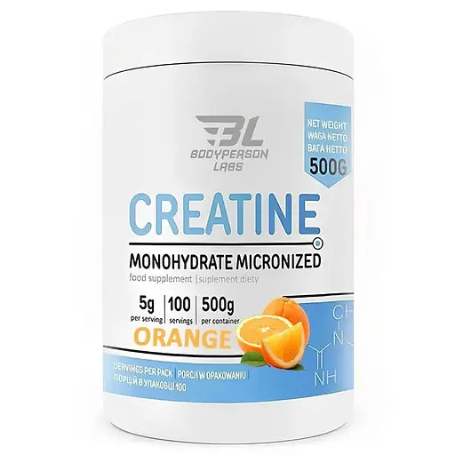 Креатин Bodyperson Labs Creatine Monohydrate Апельсин 500 г (1086-2022-10-2820)