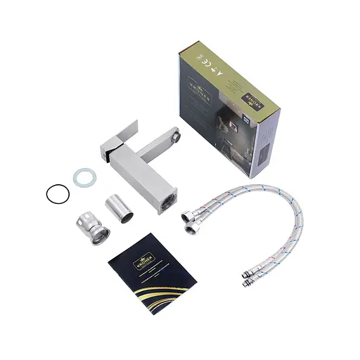 Змішувач для раковини Kroner KRP Edelstahl Kubus - ESG010 CV023009 Хром матовий - фото 5