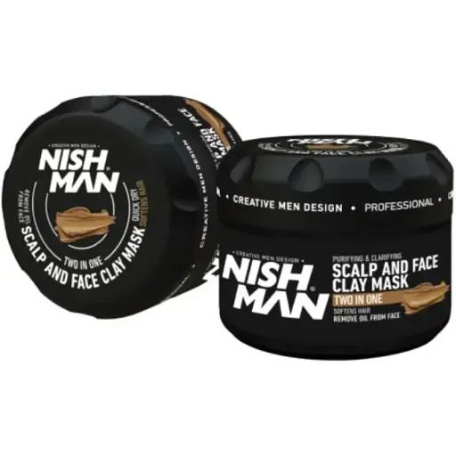 Глиняная маска Nishman Scalp and face Сlay Mask 2 in 1 450 г - фото 1