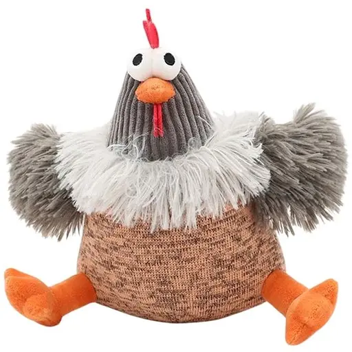 Іграшка для собак Croci курка Лола/ Мігель з пищалкою плюшева 25 см