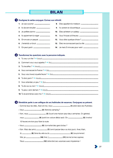 En Contexte A1: Exercices de Grammaire - фото 6