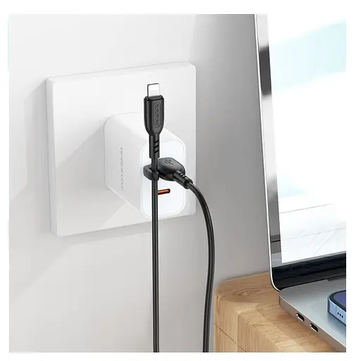 Кабель BOROFONE BX91 USB to iP 2.4A,1m, PVC, PVC connectors, Black - фото 4