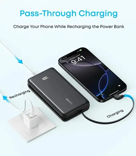 Повербанк Anker Zolo 22.5W чорний 20000 mAh - фото 5