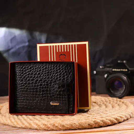 Мужской кожаный кошелек Canpellini 12х9.8х1 см acs0025054 - фото 9