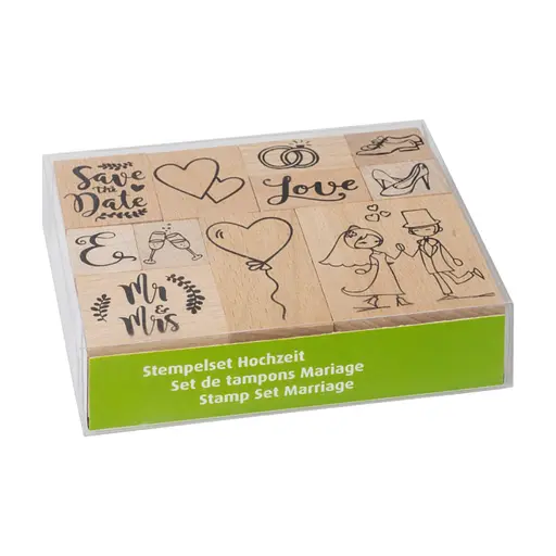 Набір штампів резинових Весілля 11шт Heyda