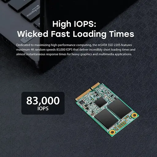 Накопичувач SSD Transcend mSATA 128GB 3D NAND DRAM-less (MSA220S) - фото 8