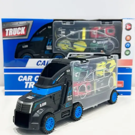 Іграшкова фура Car Carrier Trailer з 5 металевими машинками - фото 6