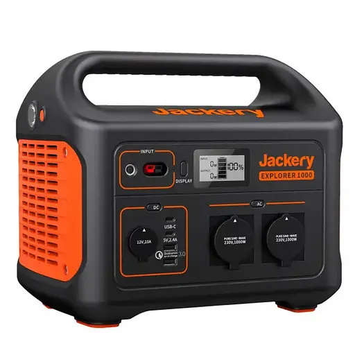 Портативна електростанція Jackery Explorer 1000 1002 Вт·год, 230 В/1000 Вт (пік 2000 Вт)
