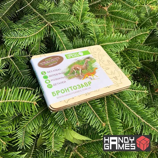 Дерев'яний конструктор Бронтозавр 50 деталей - фото 5