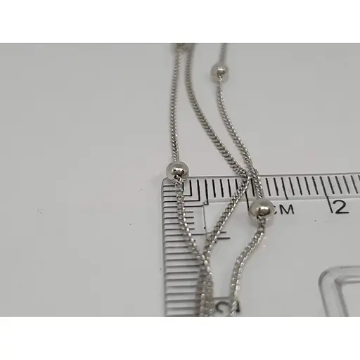 Срібне кольє Аметист Кульки 010163РШ 45 - фото 3