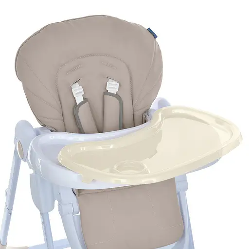 Стульчик M 3233L Taupe Beige для кормления с регулируемой спинкой, высотой и колесами, бежевый - фото 2