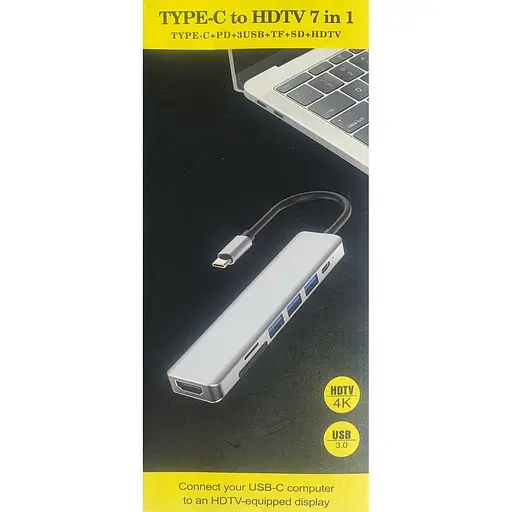 Багатопортовий активний USB Hub Hoco розгалужувач адаптер перехідник 8 в 1 Usb-концентратор для ноутбука і Macbook - фото 4