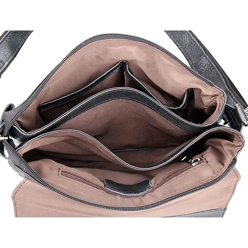 Кожаная мужская сумка через плечо John McDee 21х29х6 см nsa0001288 - фото 5