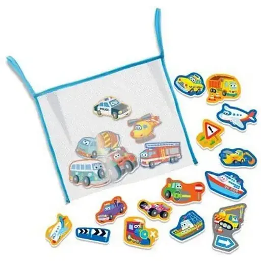 Набір наклейок для ванної 4M Транспорт Bubblie Duckie 00-04748 Іграшки для ванної купання - фото 1