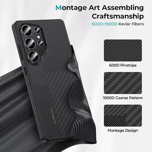 Чехол Benks Montage ArmorPro Kevlar Case 600D/1500D Magnetic для Samsung Galaxy S25 Ultra Black (6948005949181) [141724] - фото 16
