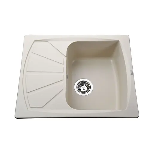 Гранитная мойка Globus Lux Tana слоновая кость 650x500 мм, Бежевый - фото 1