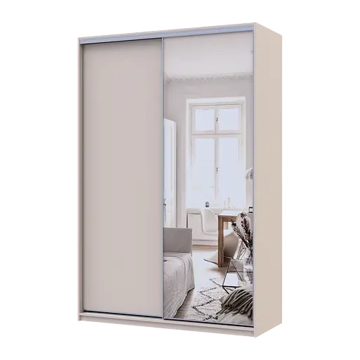 Шафа купе Doros Сіті Лайт Кашемір 1 ДСП / 1 дзеркало 150х60х225 (80736353)