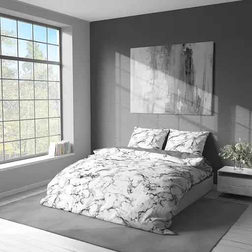 Уцінка. Комплект постільної білизни Lelit Двоспальний сірий з білим 180 х 215 см P-0168/2 (le2000000285962) - фото 5