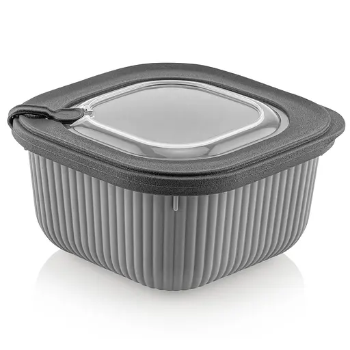 Контейнер пластиковий з кришкою Idea Home Line Box 1.8 л сірий (00683 Gray)