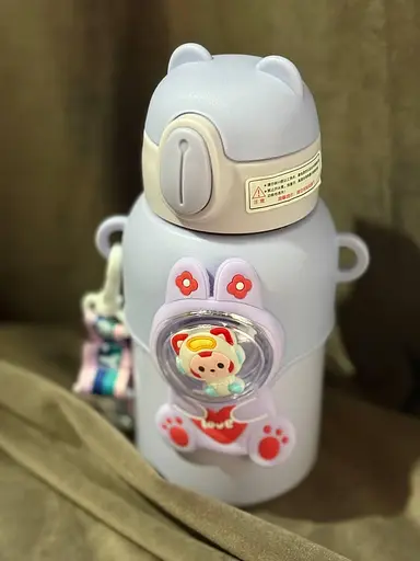 Термос дитячий Stenson MT-4930 поїлка з трубочкою нержавіюча сталь 500 мл Фіолетовий - фото 2