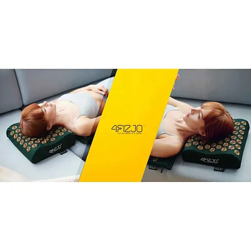 Килимок акупунктурний 4FIZJO Eco Mat XL Аплікатор Кузнєцова з подушкою 110 x 42 см 4FJ0385 Navi Green/Gold (P-5907739315083) - фото 5