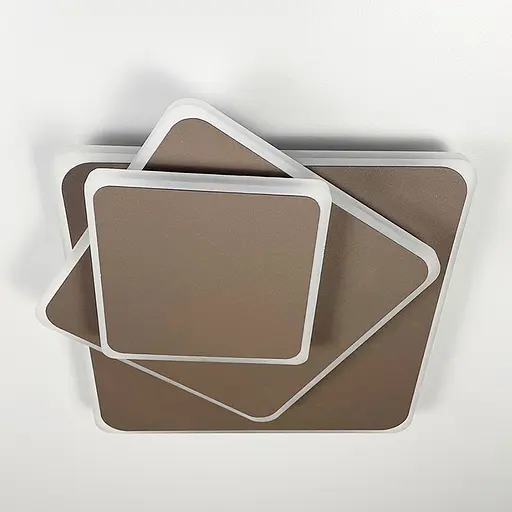 Квадратний коричневий LED світильник-трансформер 26х26 см | Арт. 8663/3F CF (квадрат) | Line F - фото 2