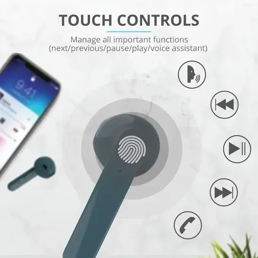 Навушники Trust Primo Touch True Wireless Blue - фото 10