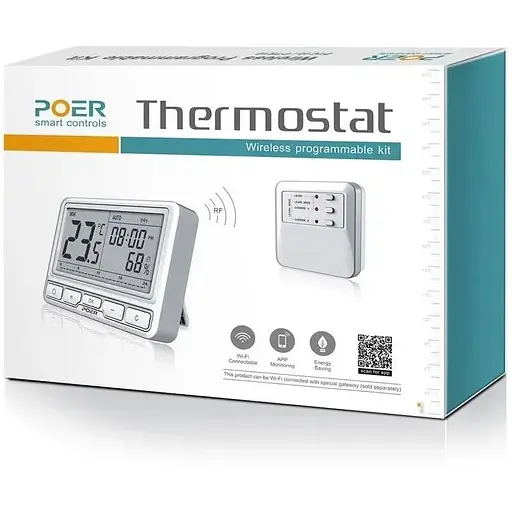 Термостат для котла Poer PTC10 на 868 МГц комнатный с беспроводным терморегулятором - фото 4