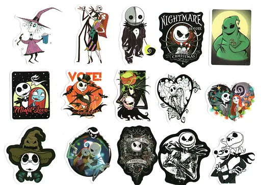 Стікерпак Набір наліпок Кошмар перед Різдвом The Nightmare Before Christmas 100 штук - фото 6