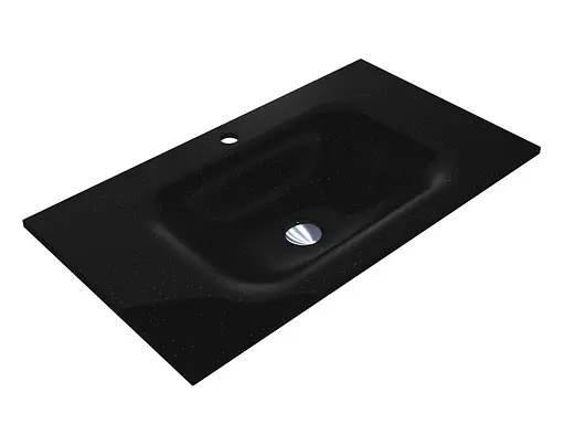 Умивальник Miraggio Jessel 800 mirastone black 0001468, Чорний матовий - фото 4