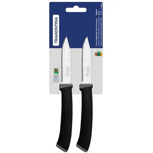 Набор ножей для овощей Tramontina Felice зубчатых 76 мм 2 шт. Black (23491/203) - фото 3