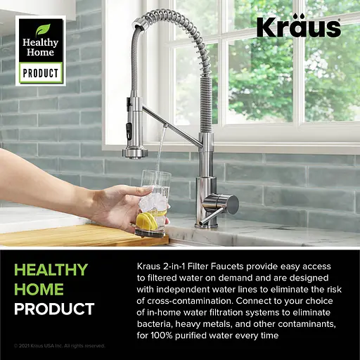 Змішувач для кухні на дві води Kraus Bolden KFF-1610CH Хром - фото 9