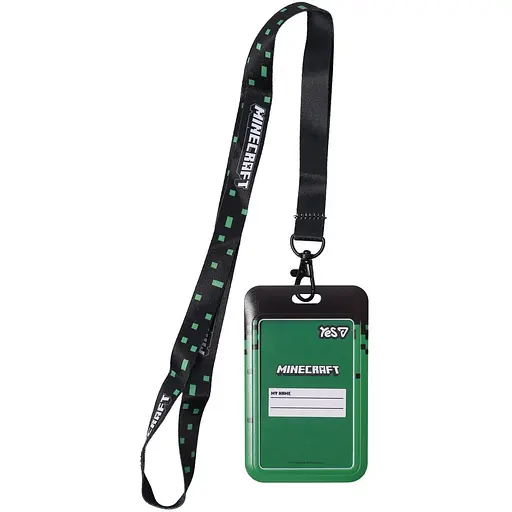 Бейдж на ленте вертикальный Yes Minecraft слайдер (940410) - фото 2